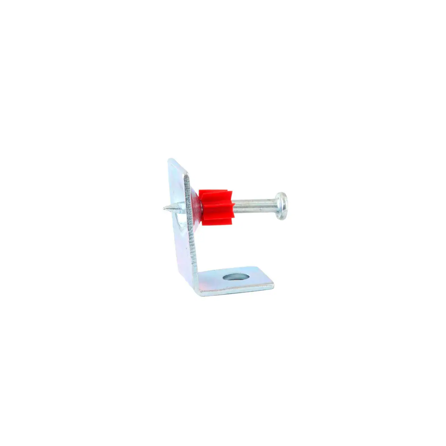Tornillo de fijación para techo de cielo raso en Perú, con base metálica y soporte resistente, ideal para instalaciones de techos en interiores y exteriores.